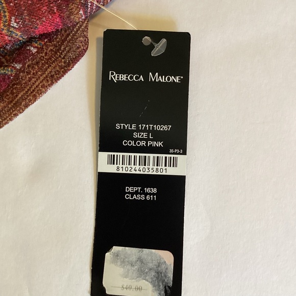 Rebecca Malone Hi-Low Pull-Over Blouse Size Large NWT - Picture 7 of 10